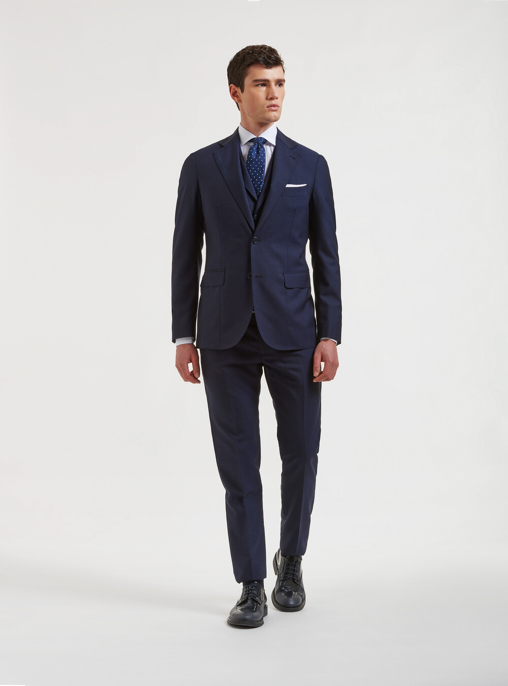 Abito navy in pura lana Vitale Barberis Canonico, 